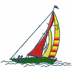 Boats Embroidery Design 11 Boats Embroidery Design 11